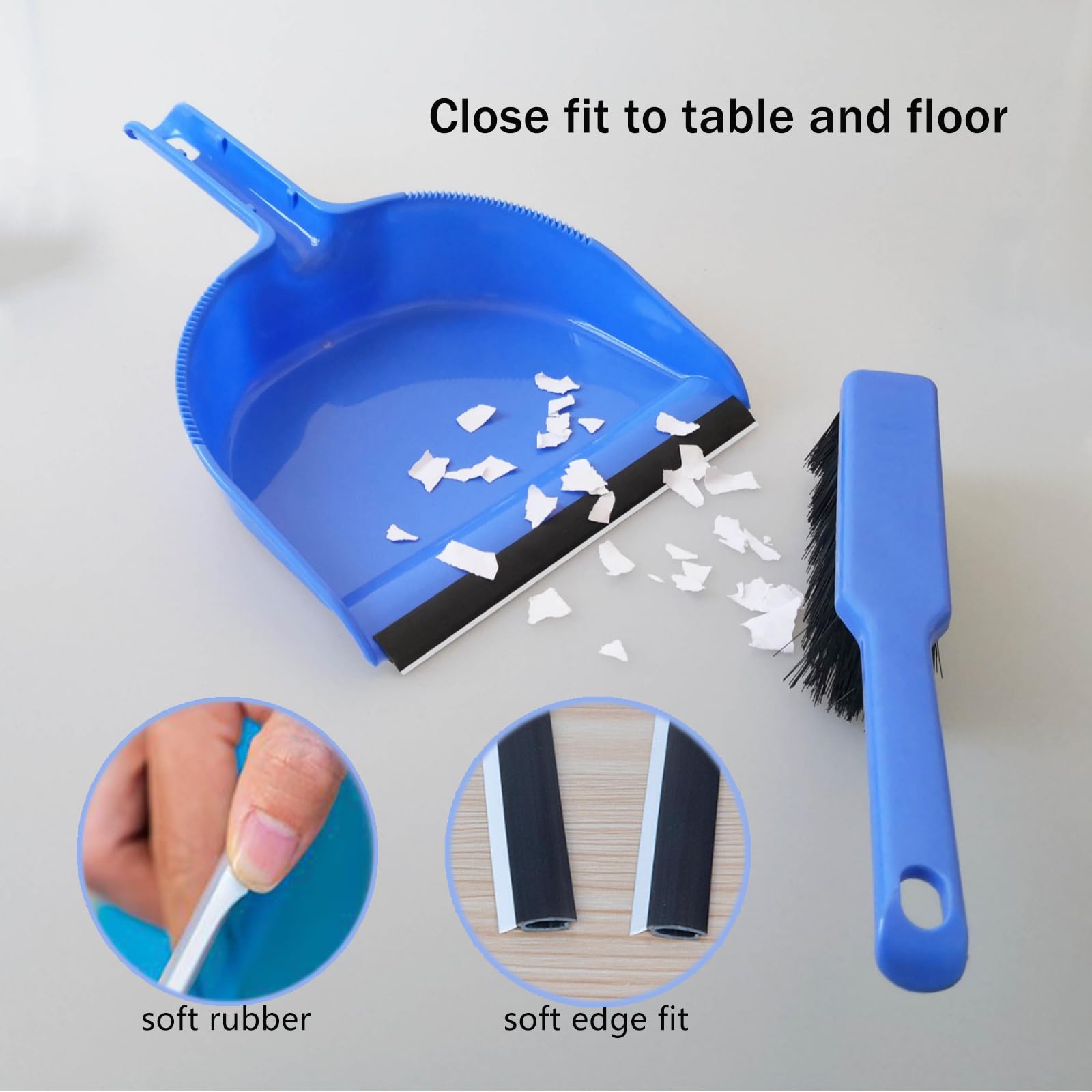 8 Pcs Dustpan Edge Replacement, 26cm Garbage Shovel Closing Edges Straps Garbage Shovel Rubber Lip Strip Plastic Strip Replacement for Dustpan Edge