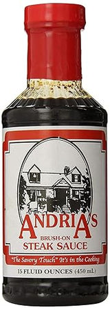Andria's Brush On Steak Sauce, 15 Ounce Bottle (Pack of 3)