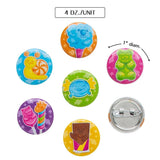 Fun Express Bulk 48 Pieces Mini Candy Critters Buttons