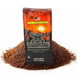 Warpath Coffee Medium Roast Ground Coffee, Breakfast Blend, High Caffeine, Extra Strong Roasted 100% Arabica Coffee Ground Beans, Rich Aroma, Full