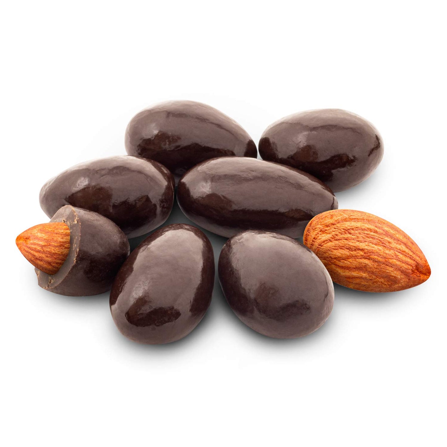 Dark Chocolate Covered Almonds | 15 Oz Bag | Crunchy Snack Nuts | Roasted Chocolate Covered Nuts | Office Candy Snack, Gourmet Party Favor & Gift