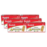 Suzie's Organic Saltines Crackers|Salted w/Extra Virgin Olive Oil|Low Saturated Fat|Healthy Gourmet Baked Vegan Snack for Adults & Children| 6 Packs