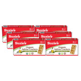 Suzie's Organic Saltines Crackers|Salted w/Extra Virgin Olive Oil|Low Saturated Fat|Healthy Gourmet Baked Vegan Snack for Adults & Children| 6 Packs