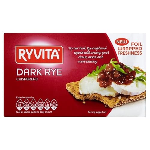 Ryvita Dark Rye Crispbread (250g) - Pack of 2