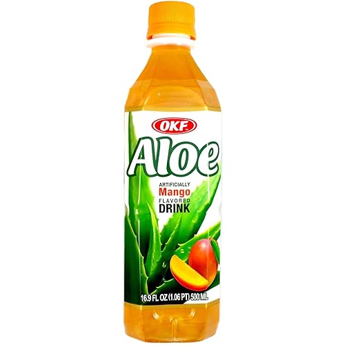 OKF Mango Aloe Drink, 16.9 Fl Oz (Pack of 20)