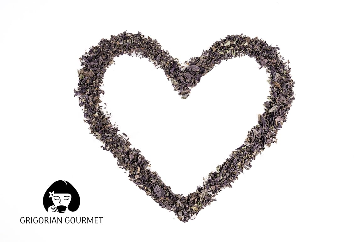 Purple Basil (Ocimum basilicum) 0.7 OZ (20g), Aromatic Italian, Armenian, Greek Heritage Variety - Naturally Caffeine-Free - Grown in Armenia - Ideal