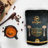 Enoki 4in1 Mushroom Alternative Drinks | Caffeine Free | Mushroom Coffee | A unique blend of Shiitake, Cordyceps, Chaga, and Lion's Mane Mushrooms.