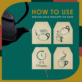 Kericho Gold Black Tea - Kenya Origin - Unique Flavor - 100 Envelopes Tea Bags (Pack of 2)