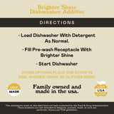 Brighter Shine Dish Washer Cleaner Powder - 60 Uses All-Natural Lemon Citric Acid Dishwasher Cleaner Additive, Hard Water Spot Remover, Odor