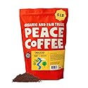 Peace Coffee Twin Cities Signature Blend Ground Dark Roast Coffee, 5 lb, Organic Fair Trade, Nutty, Bold Flavor, Shade Grown, Fresh Roasted