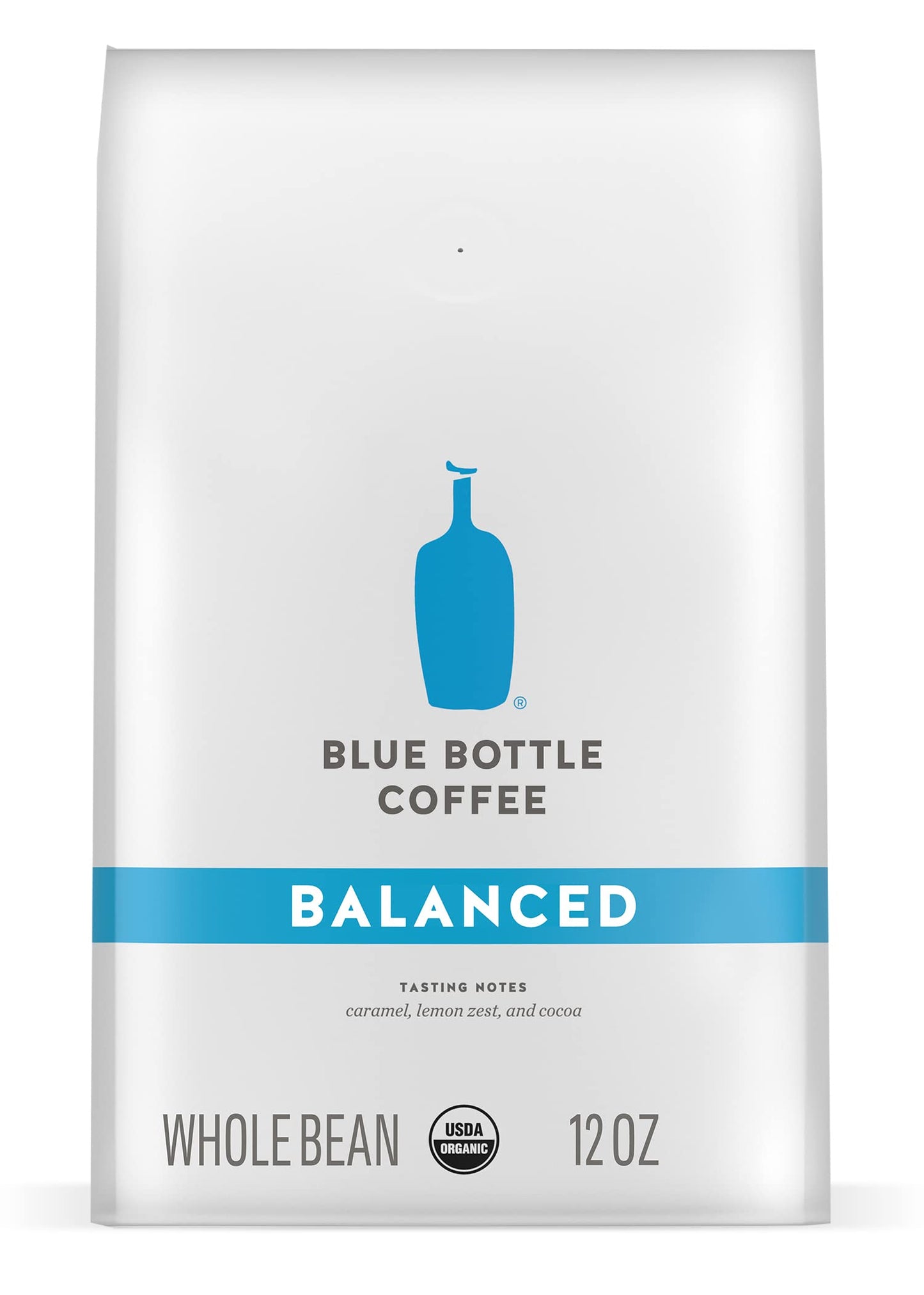 Blue Bottle Whole Bean Organic Coffee, Balanced, Medium Roast, 12 Ounce bag (Pack of 1)