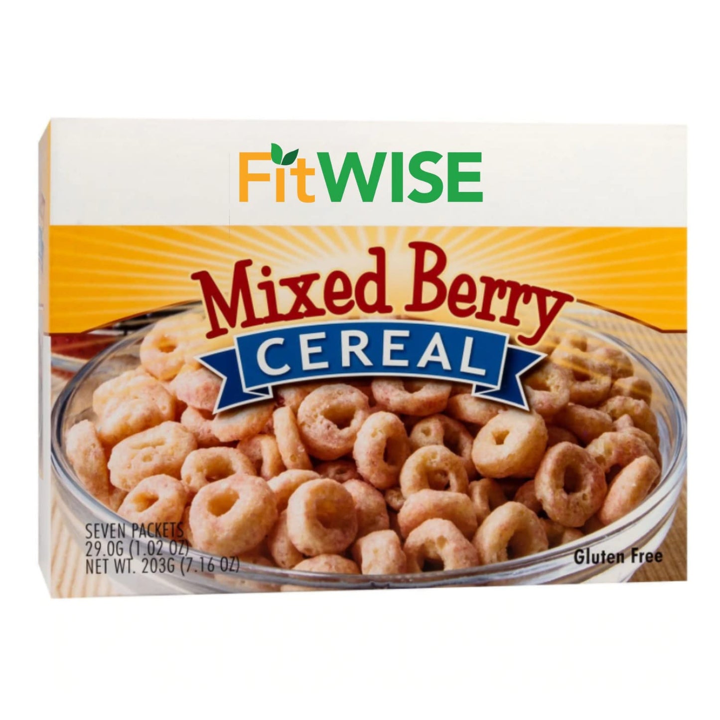 FITWISE - High Protein Cereal, 15g Protein, Low Sugar, Ideal Protein Compatible, 7 Servings Per Box (Mixed Berry)