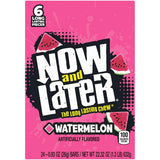 Now and Later Watermelon Candy 6 Pack - Case of 24