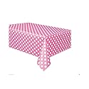 Unique Industries Plastic Tablecover 54"X108", Hot Pink Decorative Dots, One Size, Model: 66330