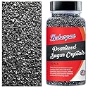 Bakerpan Pearlized Sugar Sprinkles for Baking - 5 Ounce - Sparkling Black Decorating Sugar Crystals for Cookies, Cake Pops, Ice Cream (Made in USA)