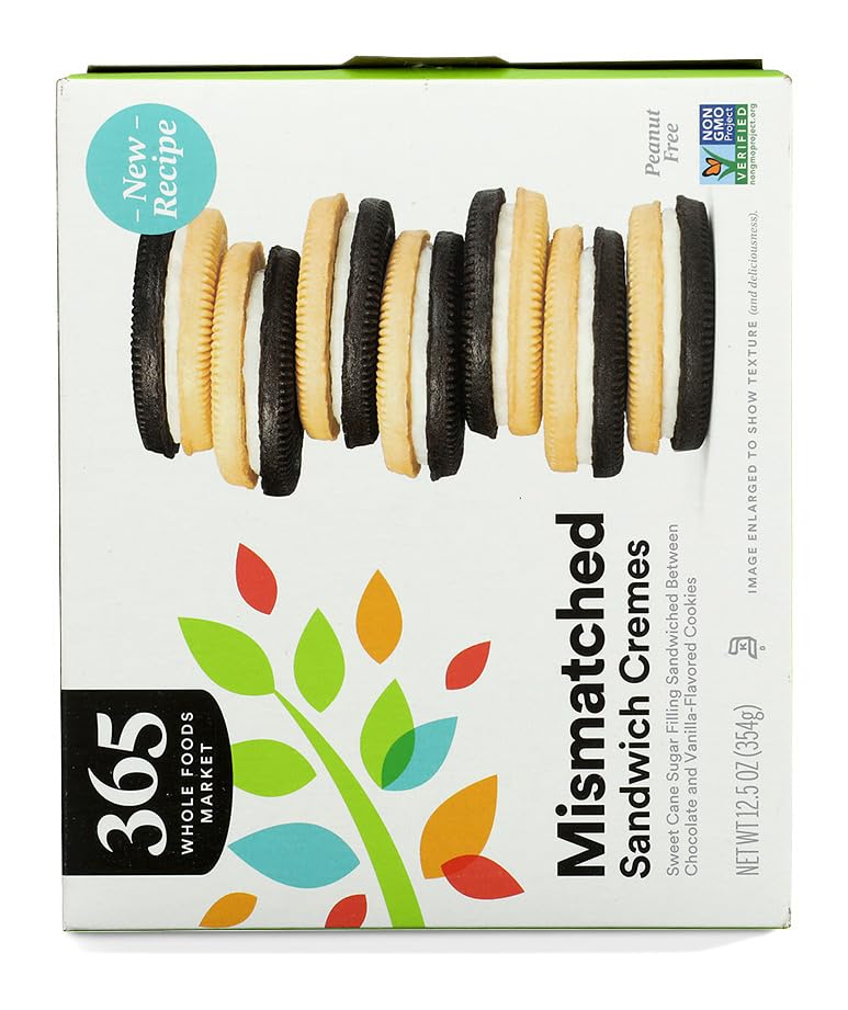 365 by Whole Foods Market Mismatch Sandwich Creme Cookie, 12.5 OZ