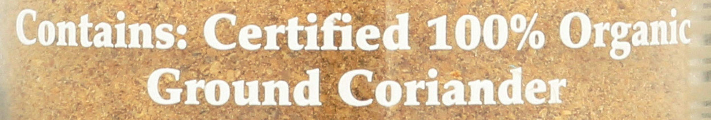 Morton & Bassett 100% Organic Ground Coriander | Warm, Citrusy Spice for Global Cooking | Gluten Free, Salt Free, Non-GMO | 1.6 oz Jar