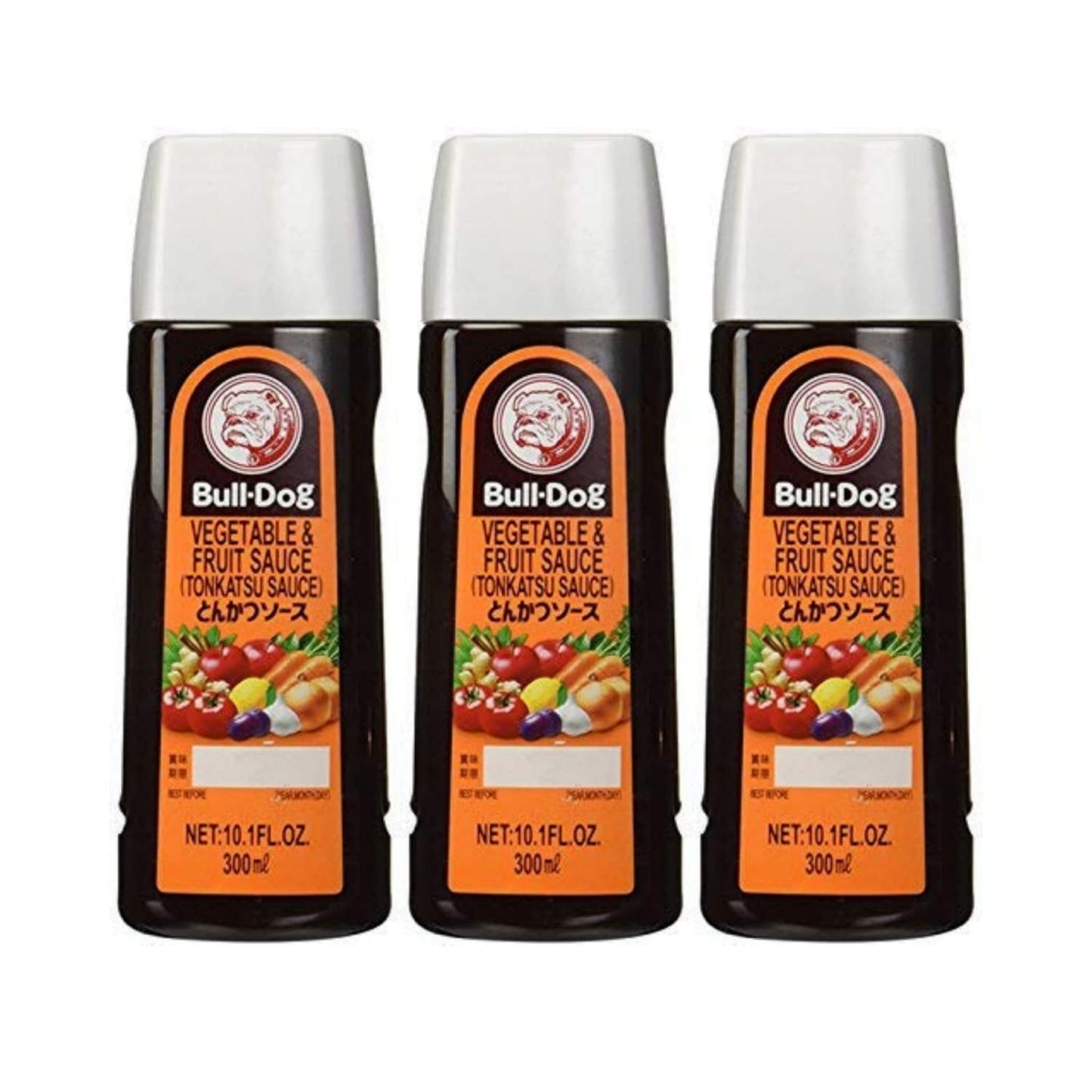Bull-Dog Sauce, 10.1 Fl Oz Each, Assort 3 kinds (Tonkatsu, Worcestershire, Semi-Sweeet) (Tonkatsu (Pack of 3))