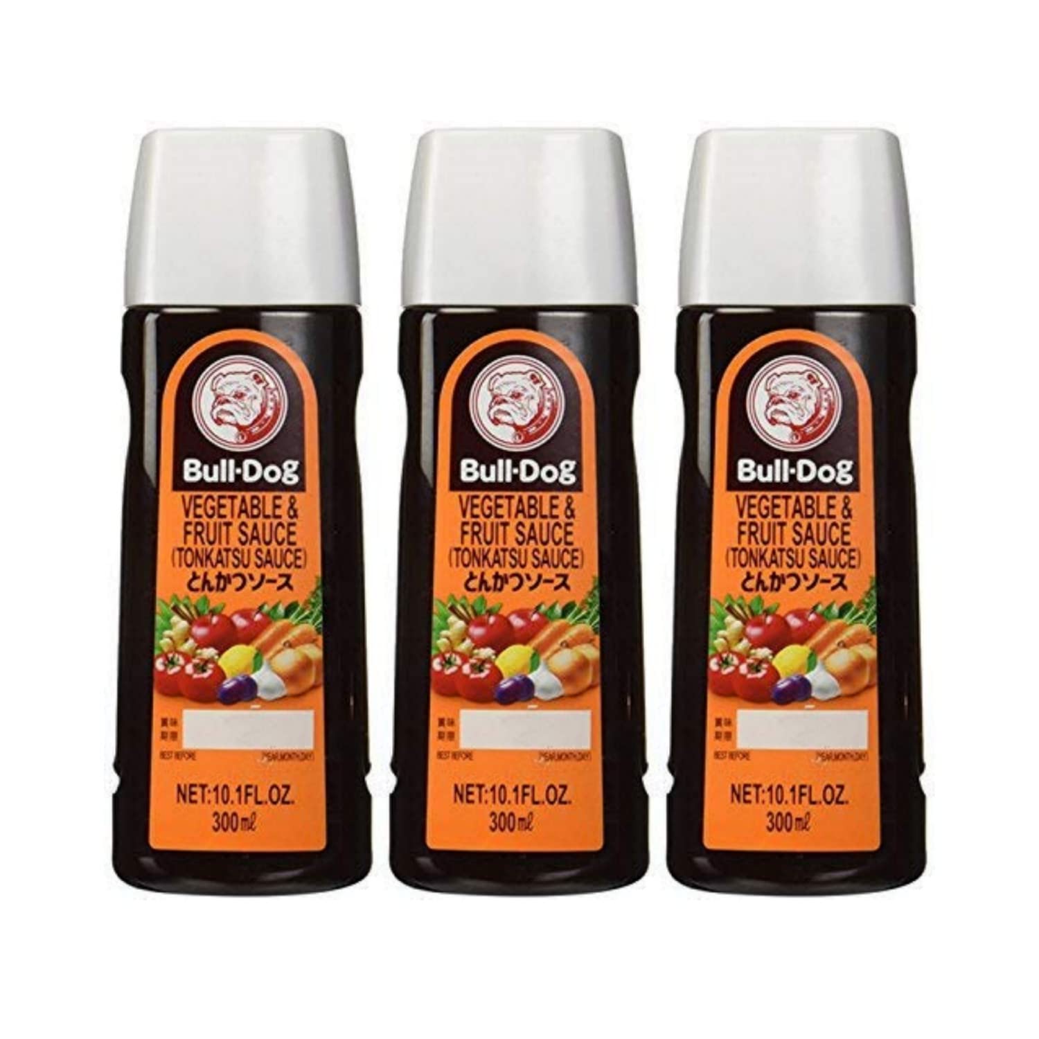 Bull-Dog Sauce, 10.1 Fl Oz Each, Assort 3 kinds (Tonkatsu, Worcestershire, Semi-Sweeet) (Tonkatsu (Pack of 3))