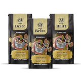Café Britt® - Costa Rican Espresso Coffee (12 oz.) (3-Pack) - Ground, Arabica Coffee, Kosher, Gluten Free, 100% Gourmet & Dark Roast