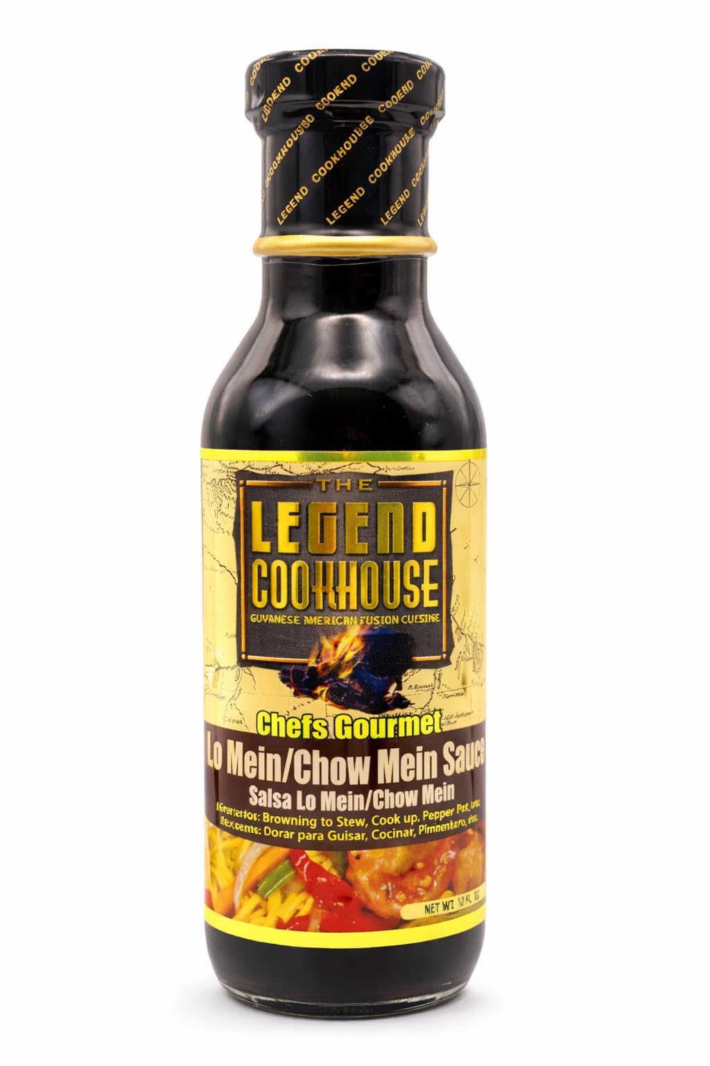 Legend Cookhouse Chinese Lo Mein Sauce, Chow Mein Stir Fry Sauce for Noodles, Fried Rice, Vegetables, Chicken, Beef & Shrimp, Authentic Guyanese
