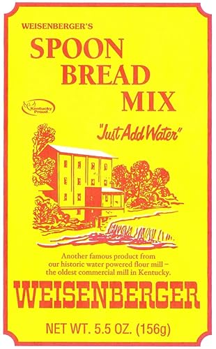 Weisenberger Spoon Bread Mix - Authentic, Old Fashioned, Southern Style Corn Bread Mix - Made From Non GMO Cornmeal - Traditional Cast Iron Spoonbread, Cornbread Muffin Mix - 5.5 Oz