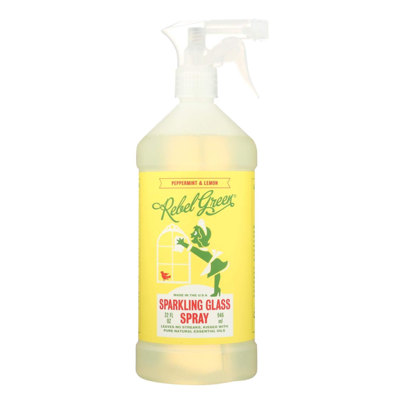 Rebel Green Spray Glass peppermint Lemon, 32 oz