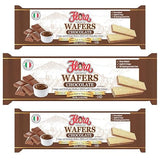 Flora Italian Wafers Chocolate - Crispy Italian Wafers Filled with Chocolate Cream - Oven-Baked - No Hydrogenated Fats - 5.3 oz (150g)