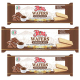 Flora Italian Wafers Chocolate - Crispy Italian Wafers Filled with Chocolate Cream - Oven-Baked - No Hydrogenated Fats - 5.3 oz (150g)