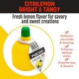 Piacelli CitrTrio Juice - Lemon, Lime & Orange Juice Concentrates Delivering Fresh, Natural Citrus Flavor for Cooking & Drinks - Lemon Juice Adds Zest