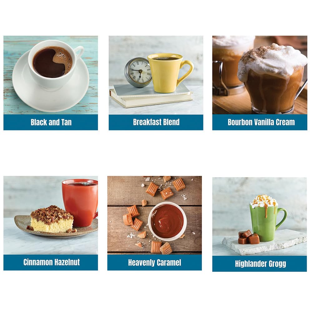 Gourmet Flavored Coffee Sampler Pack - 10 Bags of Unique Flavored Coffees - 100% Specialty Grade 1 Arabica -1.5 oz Full-Pot Bags - Roasted by Door