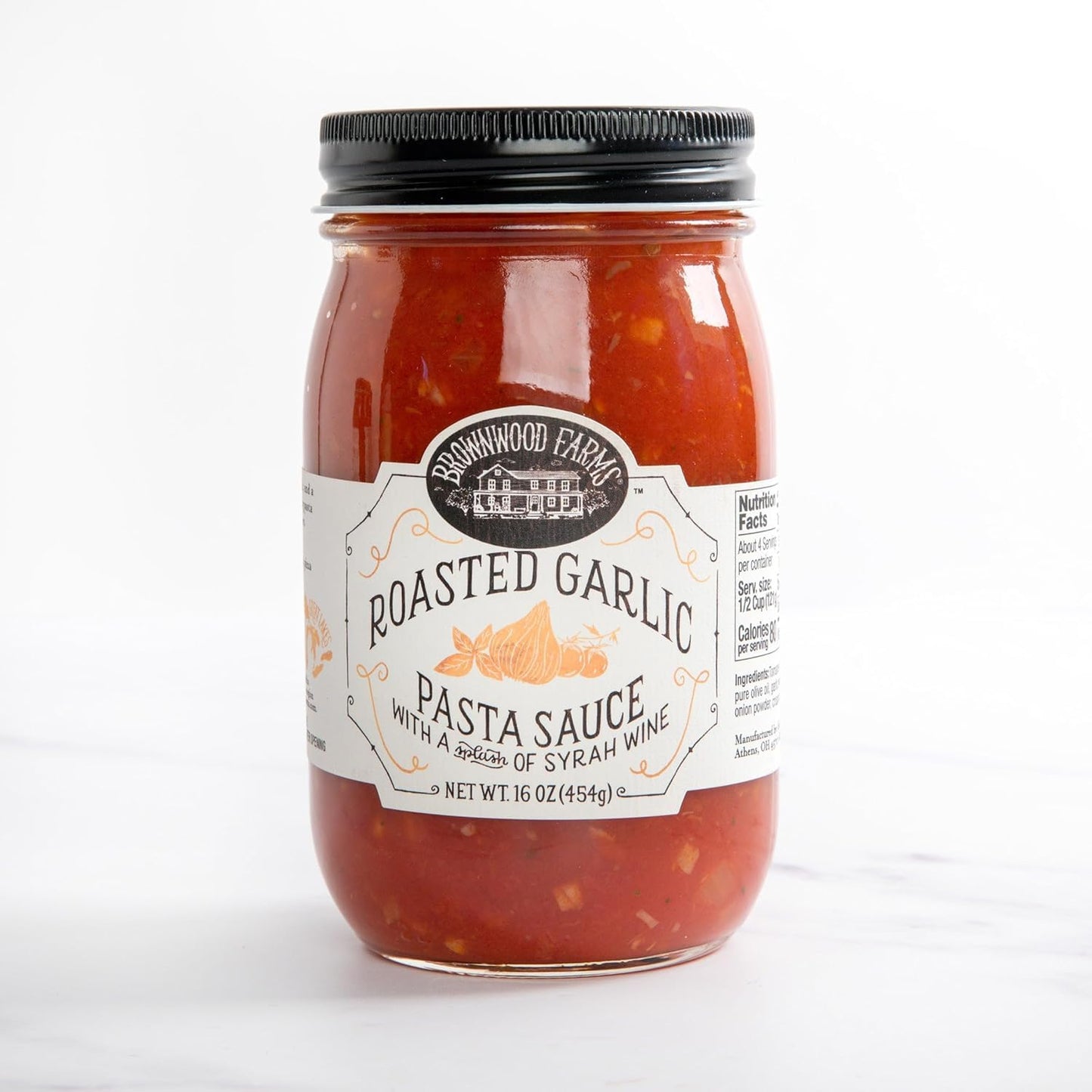 Brownwood Farms Pasta Sauce, Roasted Garlic, 16oz