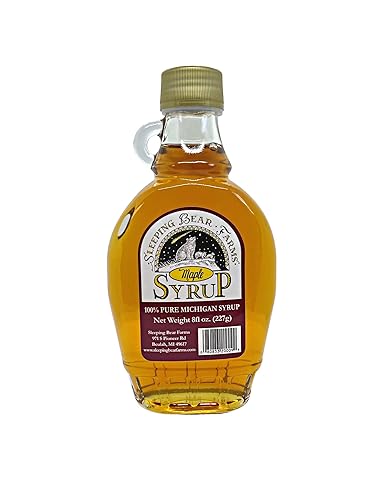 Maple Syrup Gourmet 8 oz Glass Bottle Grade A Fancy Michigan Made
