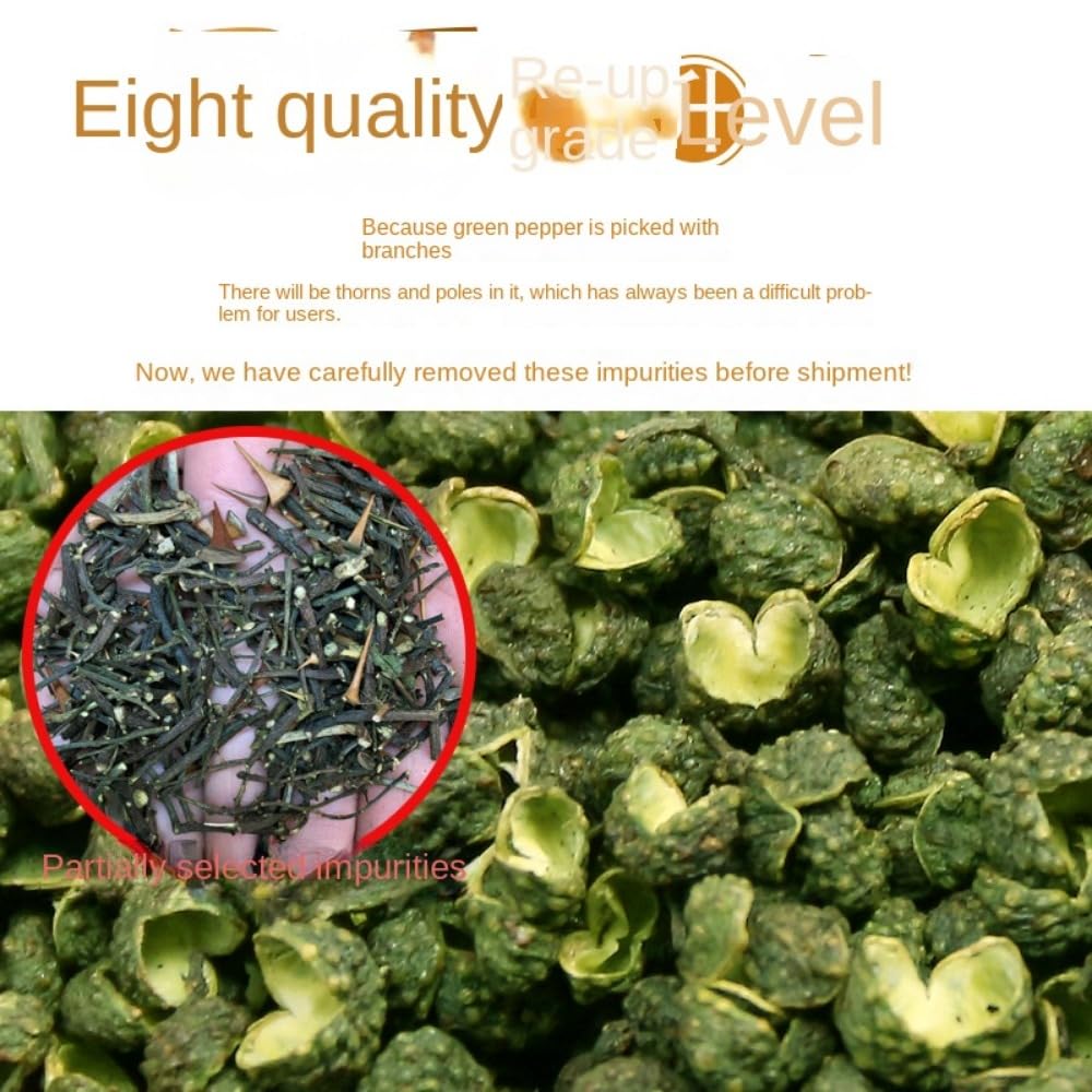 Zercumm Pepper Extra Tingly Canned Fresh Super Fresh Rattan Pepper Authentic Dry Green Chinese Prickly Ash Seeds 102G/Bottle