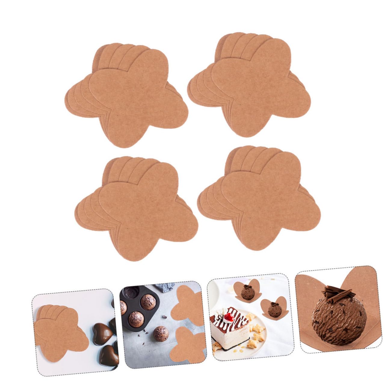 HOLIDYOYO 50pcs Chocolate Compartment Trays for Truffle Wrapping Cardboard Candy Packing Liners for Valentine Day Weddings and Parties