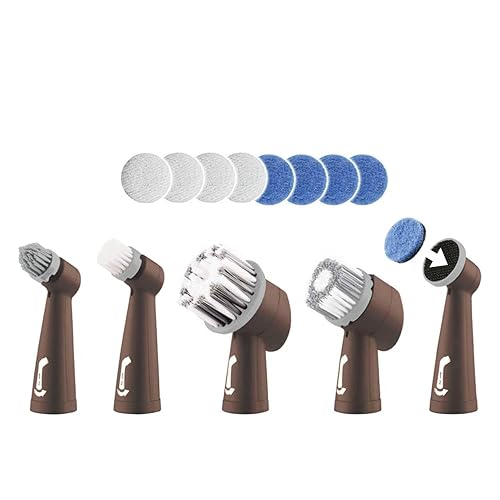 Horsepower Pocket Pony 5 Piece Refill Brush Head Set, AS SEEN ON TV, Includes Grout Brush, Soft Bristle Brush, X-Large Head, Large Head, Hook & Loop