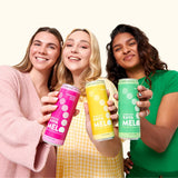 Melo Sparkling Kava Drink, Variety Pack, Non-Alcoholic, Sugar Free, Zero-Calorie Refreshing Beverage Assortment, 12 Pack, 12 oz Cans