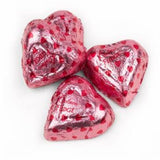 1lb Bag Valentine's Day Pink Foiled Chocolate Fudge Hearts Bulk Candy