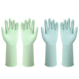 ZUIMER Dishwashing Rubber Gloves Reusable Kitchen Gloves 2Pairs Cleaning Gloves for Washing Dishes Long-lasting&Non-Slip (Light Blue&Light Green, M)