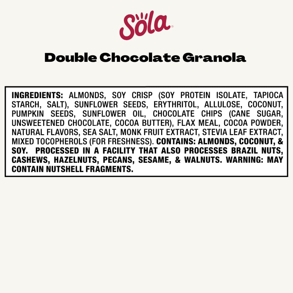 SOLA Double Chocolate Granola, 11 Ounce