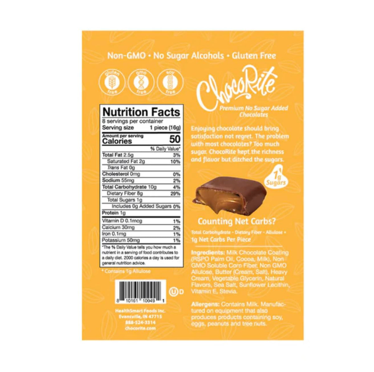 Chocorite Chocolate Covered Caramels 4.5oz Pouch