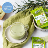 Prince of Peace 3 in 1 Matcha Latte Instant Beverage, 12 Sachets - Made with Matcha Powder from Japan - Instant Hot or Cold Beverage - Easy to Brew