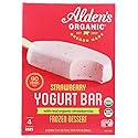 Aldens Organic Strawberry Yogurt Bar, 2.5 Fluid Ounce - 4 count per pack -- 12 packs per case.