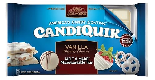Log House CandiQuik Candy Coating, Vanilla, 16 Ounce Package (Pack of 2) - 4 pack
