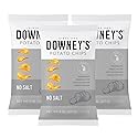 Downey’s Potato Chips, No Salt Kettle-Cooked Potato Chips, Handcrafted Snack, Small-Batch, Light and Crispy, Gluten-Free, Made in Michigan (8oz
