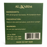 AL-KARIM Cardamom Green Tea, 100 Tea Bags, Natural Cardamom Flavor, 200g Net Weight
