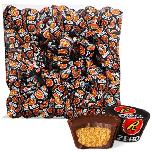Zero Sugar Miniatures Dark Chocolate, 2 Pound Zero Sugar Peanut Butter Cups Delights, Indulgent Dark Chocolate Peanut Butter Cups For Enjoyment