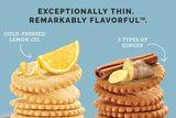 Dewey's Bakery Meyer Lemon & Triple Ginger Moravian Style Thin Cookies Variety Pack, Bakery Fresh with Real Simple Ingredients, Low Calorie Snack, No