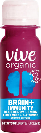 Vive Organic Organic Brain Plus Immunity Shot SGL, 2 FZ