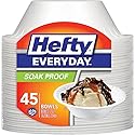 Hefty Everyday Foam Bowls, White, 45 Count (Pack of 1)
